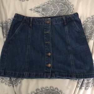 Jean high waisted skirt